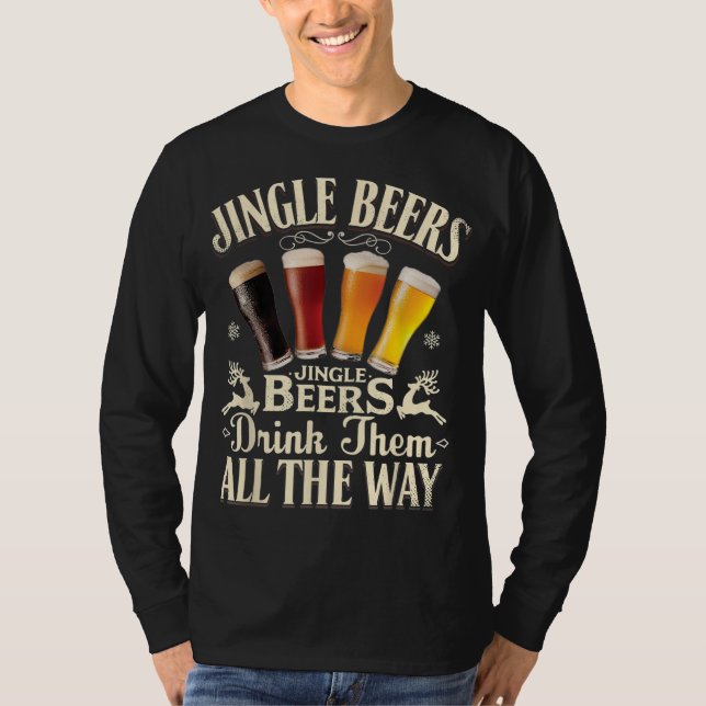 Camiseta Las Cervezas Jingle Las Beben Todo El Tiempo. (Anverso)