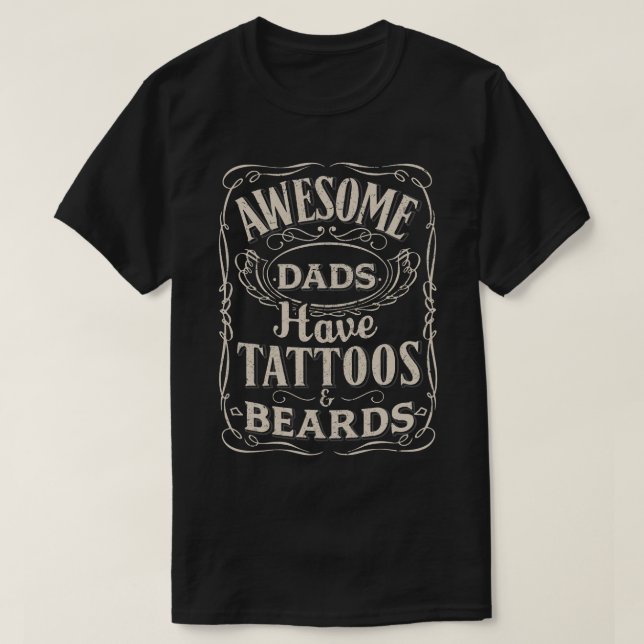 Camiseta Las chicas alucinantes tienen tatuajes y barbas re (Diseño del anverso)
