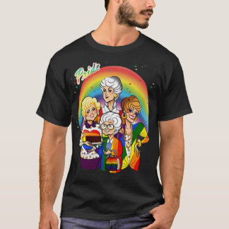 Camiseta Las chicas amigas de oro bandera arcoíris del orgu
