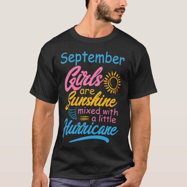 Camiseta Las chicas de septiembre son sol mezclado con hura (Anverso)
