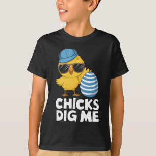 Camiseta Las chicas me cavan la cacería divertida de huevos