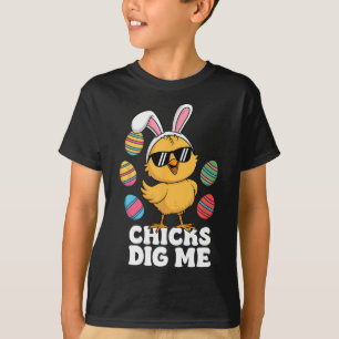 Camiseta Las chicas me cavan niños pequeños de Pascua Feliz