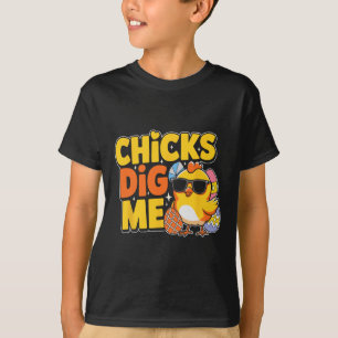 Camiseta Las chicas me cavan niños pequeños de Pascua Feliz