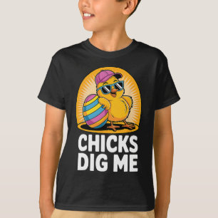 Camiseta Las chicas me cavan niños pequeños de Pascua Feliz