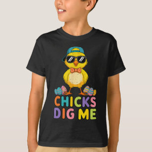 Camiseta Las chicas me cavan niños pequeños de Pascua Feliz
