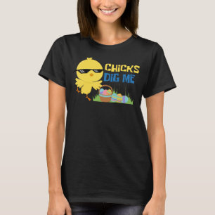 Camiseta Las chicas me cavan una linda cita de Pascua dicie