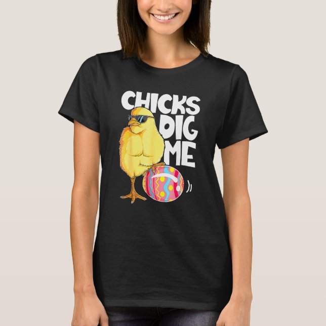 Camiseta Las chicas me engañan con la curiosa caza de huevo (Anverso)