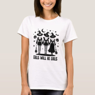 Camiseta Las chicas serán brujas de Halloween Coven Espeluz