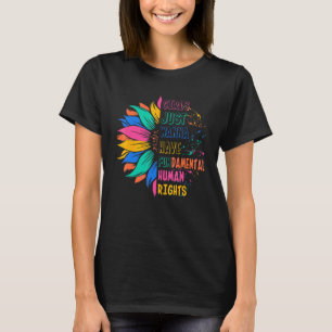 Camiseta Las chicas solo quieren tener derechos humanos fun