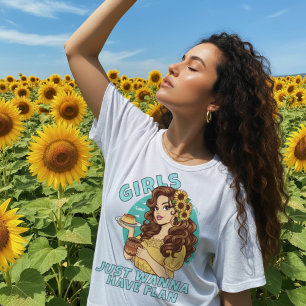Camiseta Las chicas solo quieren tener flan divertido postr