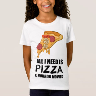 Camiseta Las Cine De Horror Y La Pizza Funny Dan Guay A Los