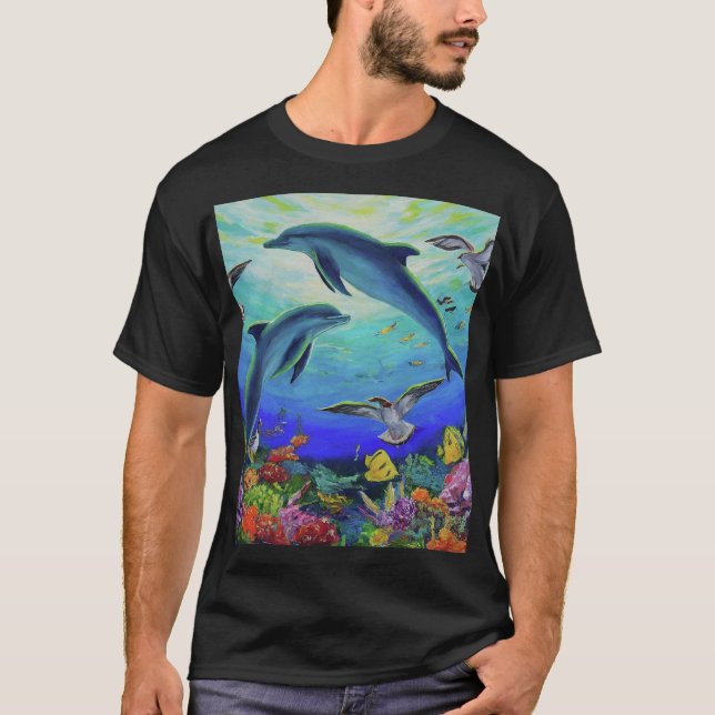 Camiseta "Las colisiones oceánicas: Capturando la serenidad (Anverso)
