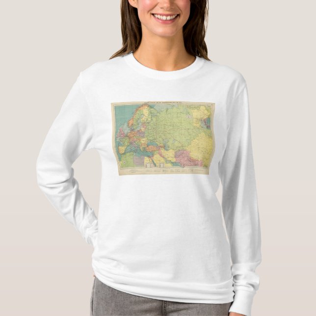 Camiseta Las comunicaciones de Europa terrestre, mar (Anverso)
