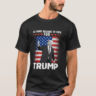 Camiseta Las condenas de Trump 34 que estoy votando por los