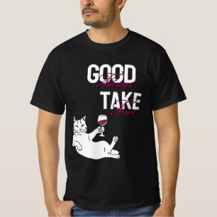 Camiseta Las cosas buenas toman tiempo - Chill Cat con dise
