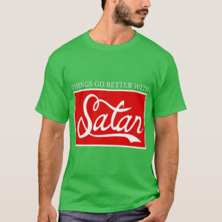 Camiseta Las cosas van mejor con Satanás chico