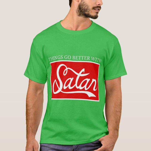 Camiseta Las cosas van mejor con Satanás chico (Anverso)