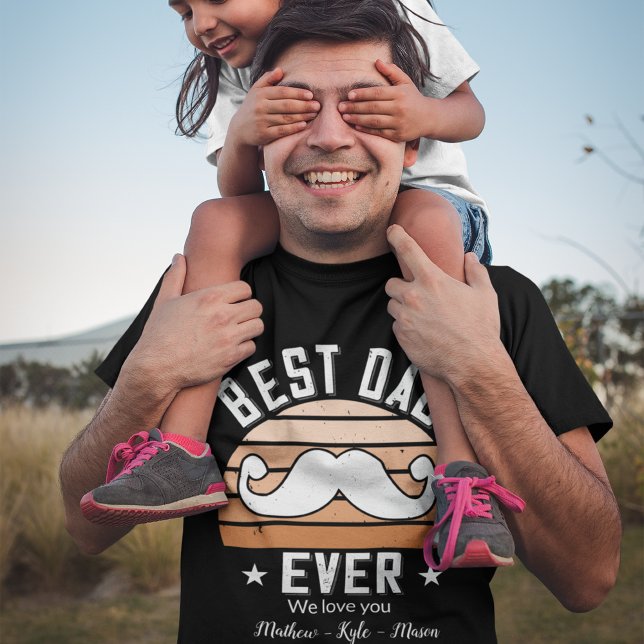 Camiseta Las costumbres del mejor papá siempre llaman Día d (Best Dad Ever custom names Father's Day T-Shirt)