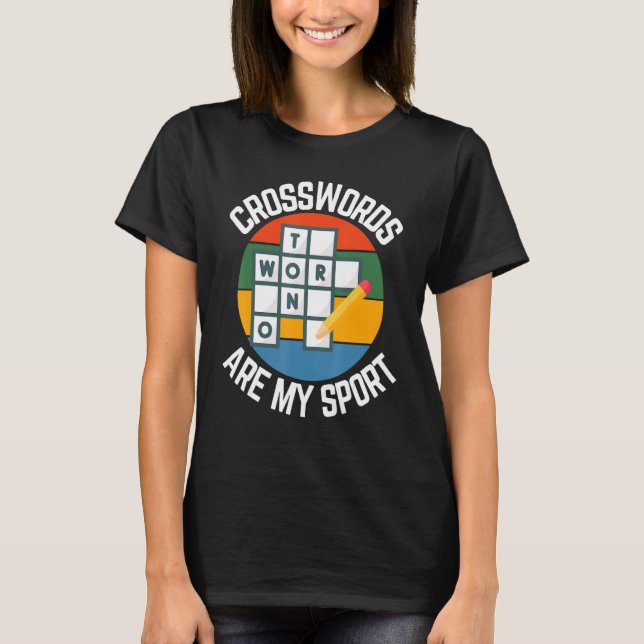 Camiseta Las Crosswords Son Mis Deportes, Los Fans Del Puzz (Anverso)