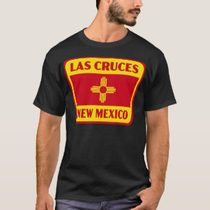 Camiseta Las cruces Nuevo México Bandera Retro Amarillo