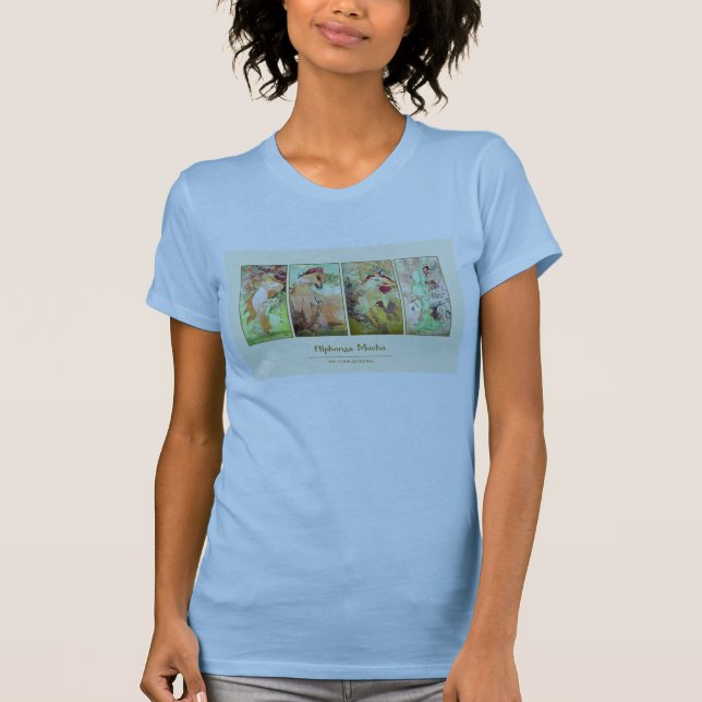 Camiseta Las cuatro estaciones, Alfonso Mucha (Anverso)