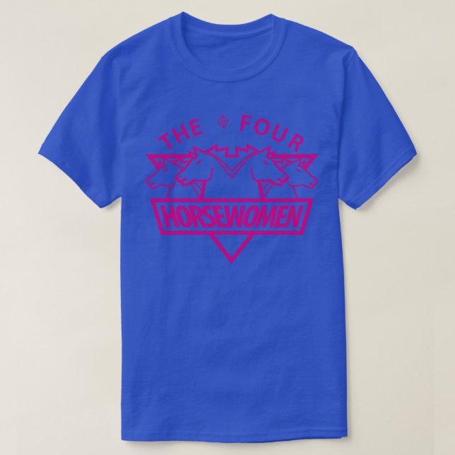 Camiseta Las cuatro mujeres de caballo rosadas (Diseño del anverso)