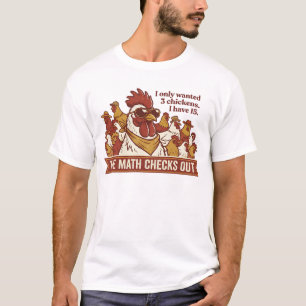 Camiseta Las cuentas divertidas de matemáticas de pollo sal