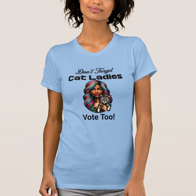 Camiseta ¡Las damas de gato también votan! Harris Walz 2024 (Anverso)