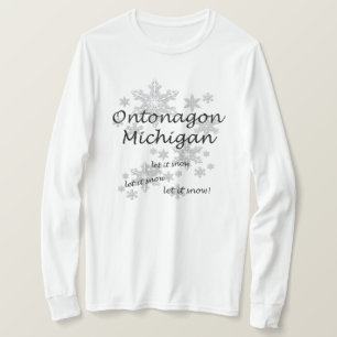 Camiseta Las damas de nieve del Ontonágono Michigan