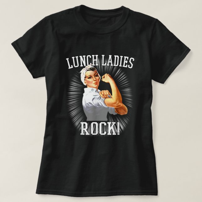 Camiseta Las damas del almuerzo retro rozan a Rosie the Riv (Diseño del anverso)