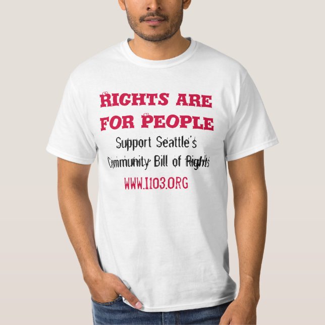 Camiseta Las derechas están para People, Corporations no (Anverso)