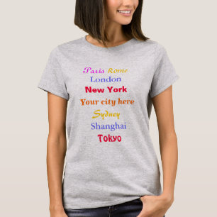 Camiseta Las divertidas ciudades del mundo y mis viajes por