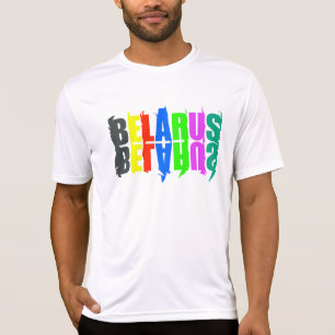 Camiseta Las divertidas letras coloridas de Bielorrusia Б е