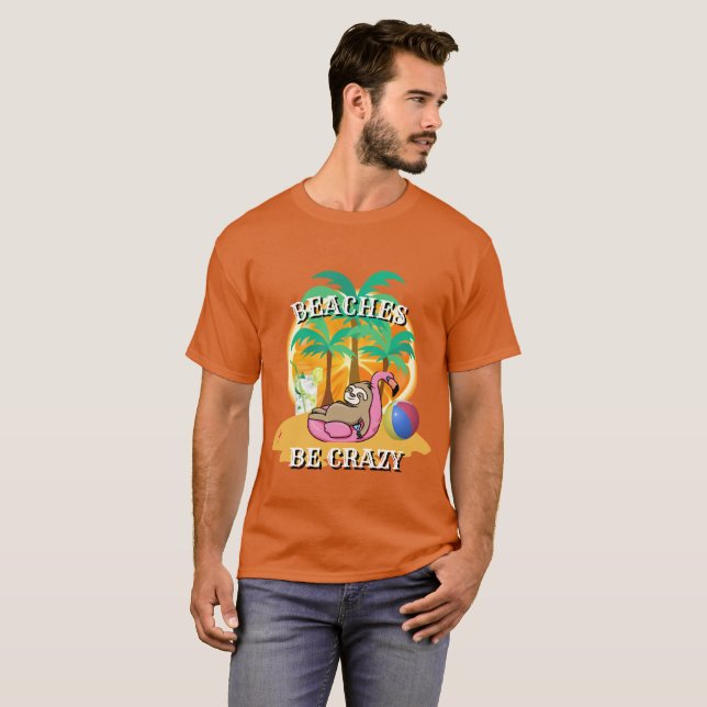 Camiseta Las divertidas playas de Novedad de vacaciones de  (Anverso completo)
