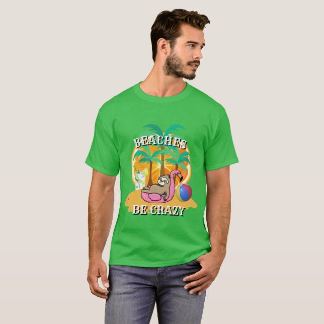 Camiseta Las divertidas playas de Novedad de vacaciones de  (Anverso completo)