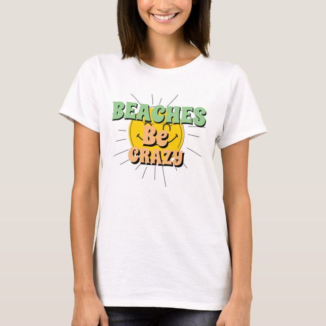 Camiseta Las divertidas playas de vacaciones de verano de N (Anverso)