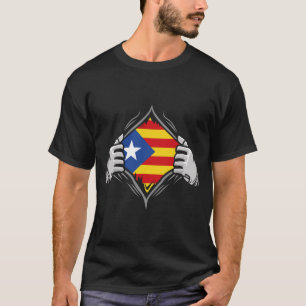 Camiseta Las dos manos arrancan la bandera reveladora de Ca