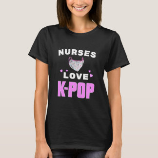 Camiseta Las enfermeras aman el K-Pop con imagen de máscara