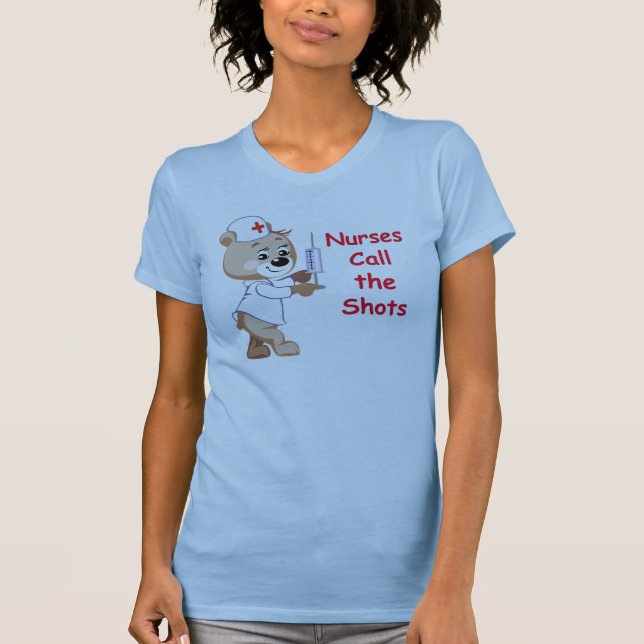 Camiseta Las enfermeras llaman los tiros - oso de la (Anverso)