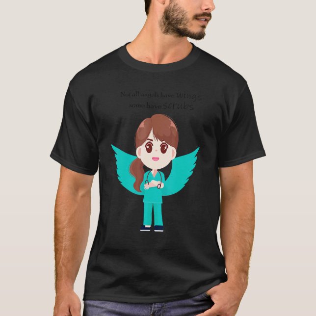 Camiseta Las Enfermeras Son Angels Enfermería Vida Clínica  (Anverso)