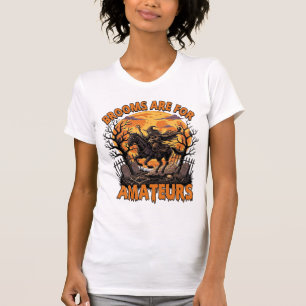 Camiseta Las Escobas Son Amateur Bruja De Halloween Caballo