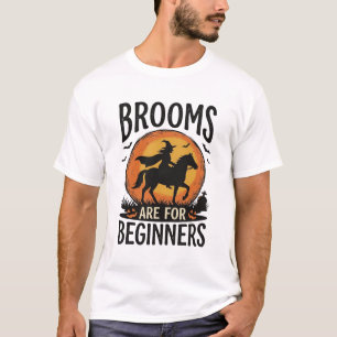 Camiseta Las escobas son para principiantes Bruja vintage d