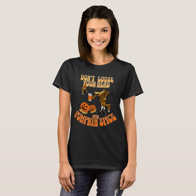 Camiseta Las especias de calabaza no pierden la cabeza Hall (Anverso completo)