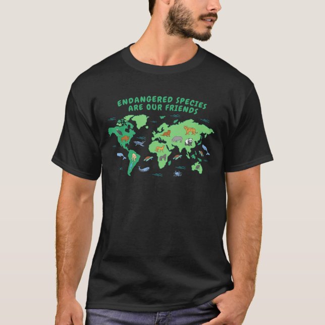 Camiseta Las especies amenazadas son nuestros amigos (Anverso)
