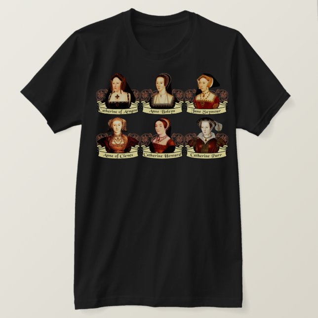 Camiseta Las esposas SIx del Clásico de Enrique VIII (Anverso del diseño)