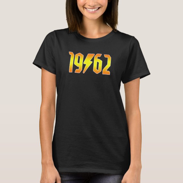 Camiseta Las estrellas de rock nacen en 1962 Birthday Rock  (Anverso)