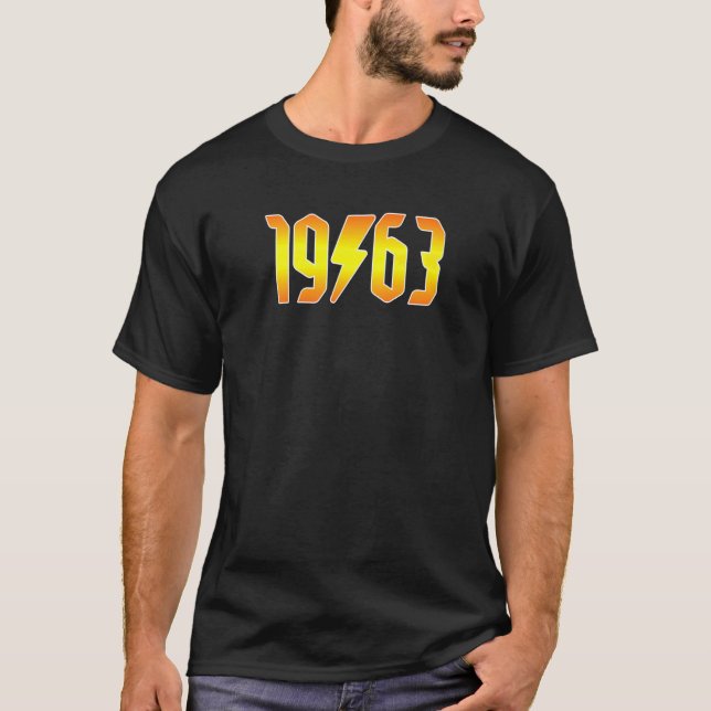 Camiseta Las estrellas de rock nacen en 1963 Birthday Rock  (Anverso)