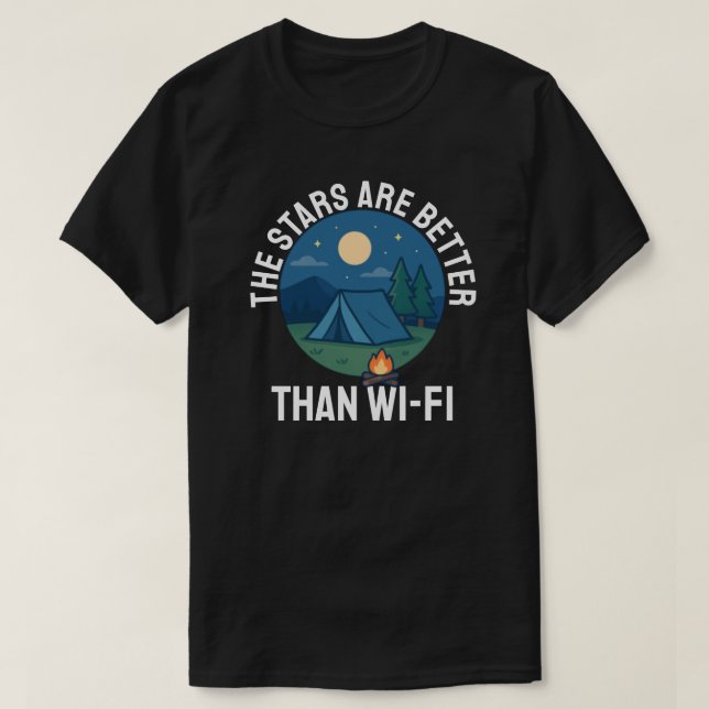 Camiseta Las estrellas son mejores que el Wi-Fi (Diseño del anverso)