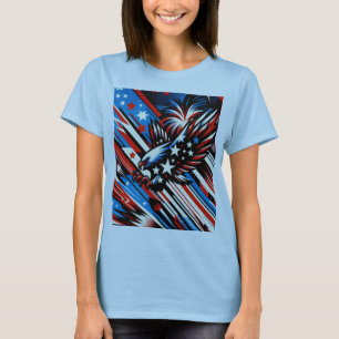 Camiseta Las Estrellas Y Las Tiras Soplan El Águila America