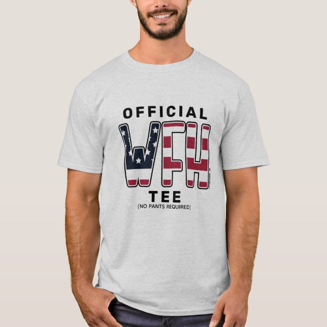 Camiseta Las Estrellas Y Las Tiras Trabajan Desde El Funcio (Anverso)